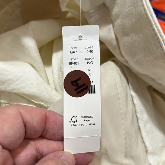 J. Crew Ivory  Kate straight-leg pant in bi-stretch cotton blend NWT - Picture 12 of 13